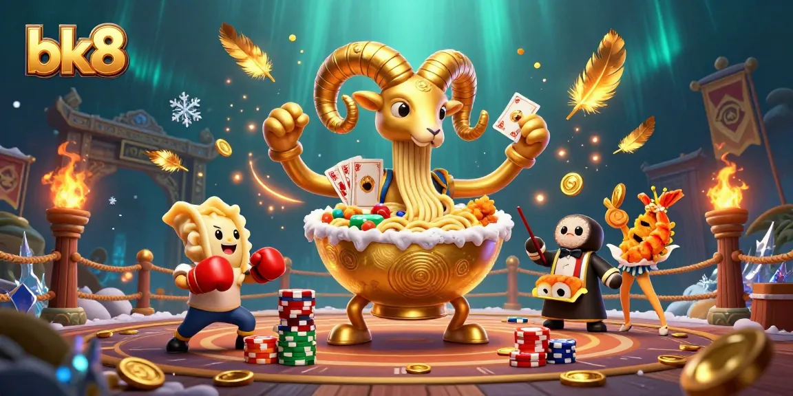 Engage in thrilling bk8 gaming action with vibrant 3D illustrations of cards, chips, and dynamic characters.