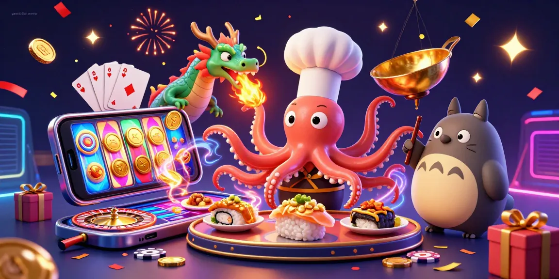 Engage with the vibrant action in game-le-hoi-mexico featuring an octopus chef and lively casino elements.