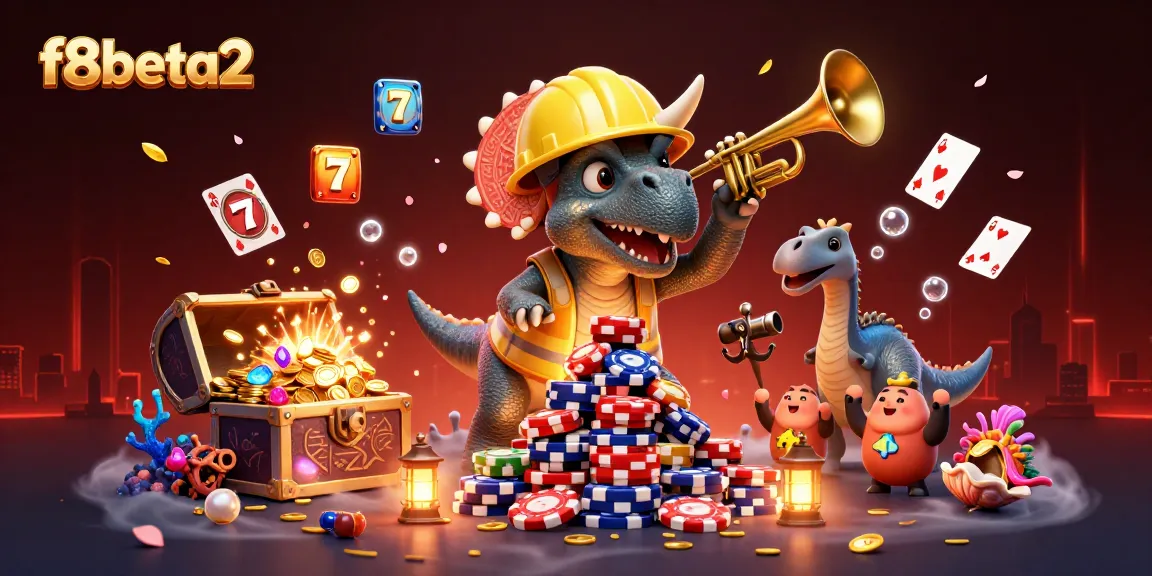 Engage with the vibrant f8beta2 scene filled with carnival-themed elements and dynamic gambling action.